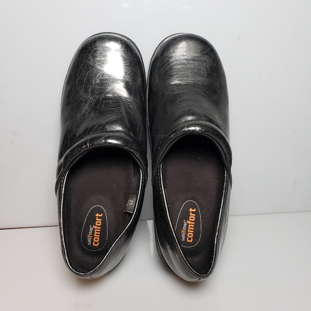 Safe T Step SafeTstep Women's Slip Resistant Gretchen Black Clog Shoes 9.5 - Picture 11 of 11
